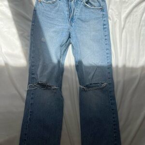 ZARA Distressed Light Blue Jeans